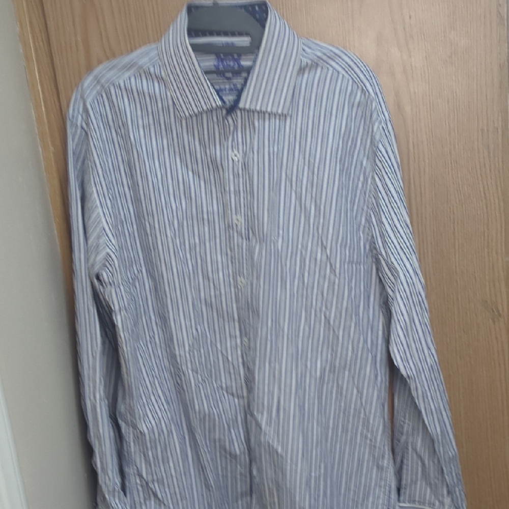 English Laundry White Pinstripe Dress Shirt